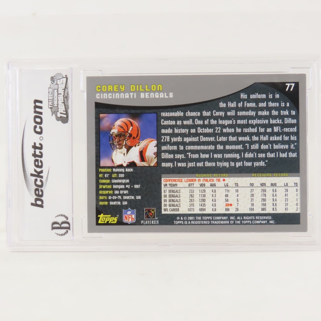 4 Beckett Graded Football Cards 1999-2001 - 7