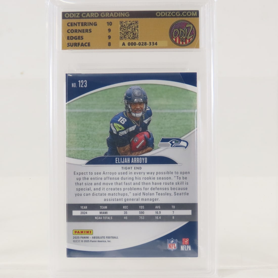 11 Odiz Graded Panini Absolute Football Cards - 9
