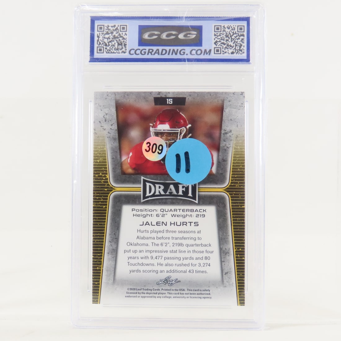 5 Graded Football Rookie Cards GEM MINT 10 - 3