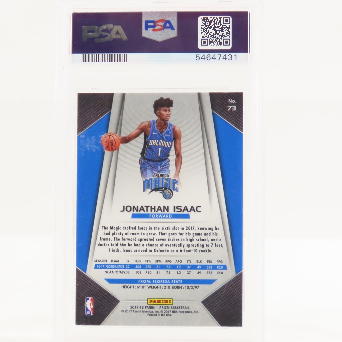 5 2017-2019 NBA Panini Basketball Cards PSA Graded - 3