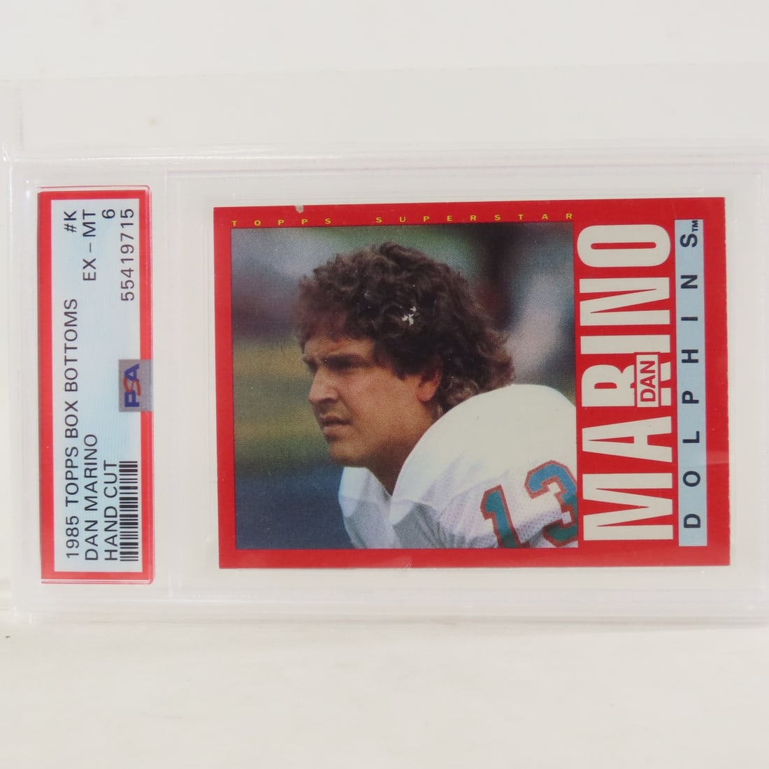 2 1985 Topps Box Bottoms Dan Marino #K PSA 6 EX-MT - 3
