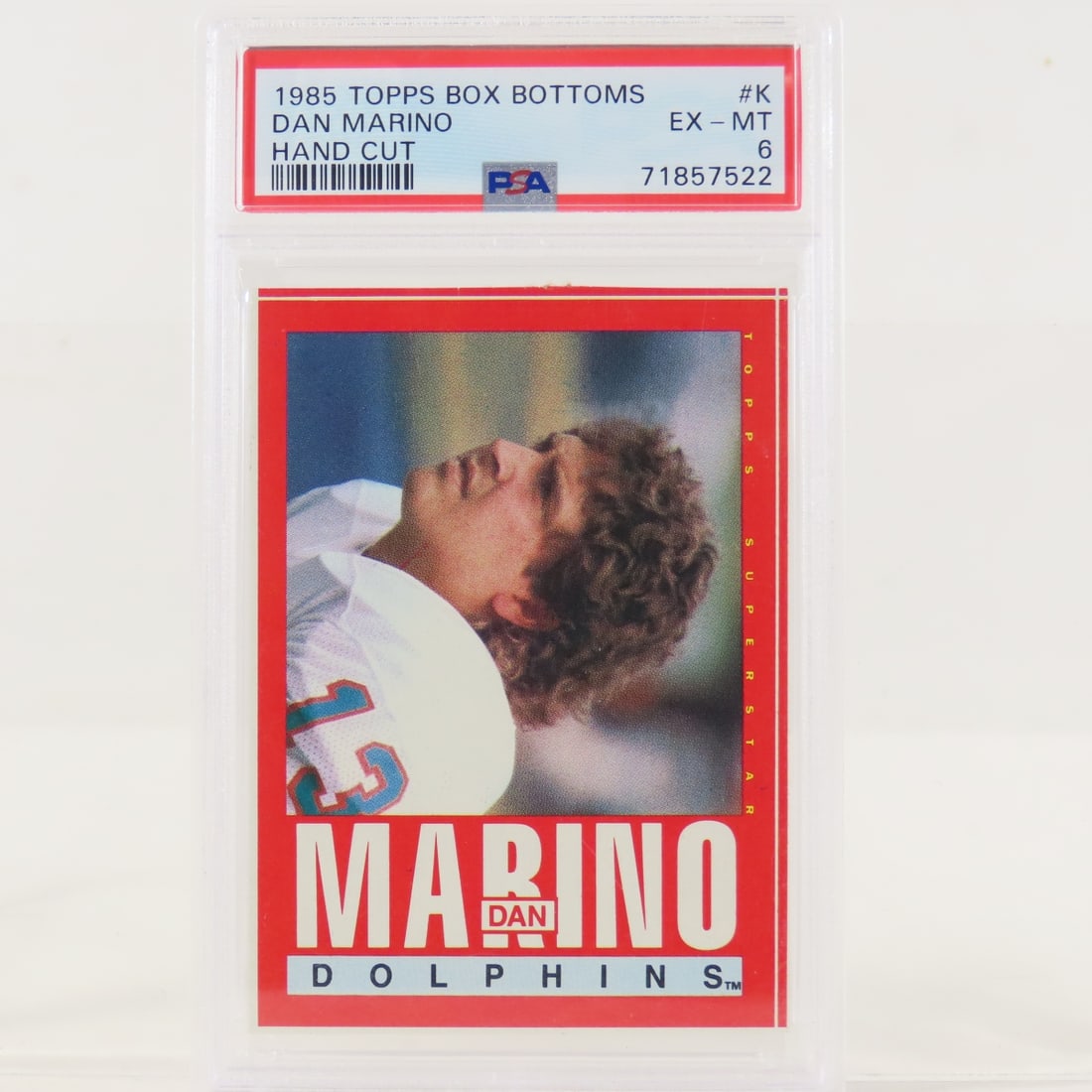2 1985 Topps Box Bottoms Dan Marino #K PSA 6 EX-MT - 5