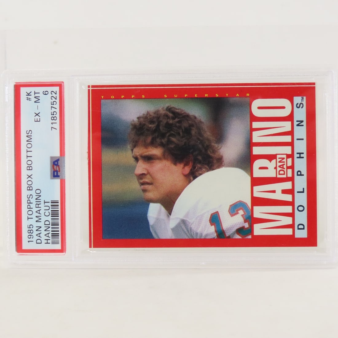 2 1985 Topps Box Bottoms Dan Marino #K PSA 6 EX-MT - 6