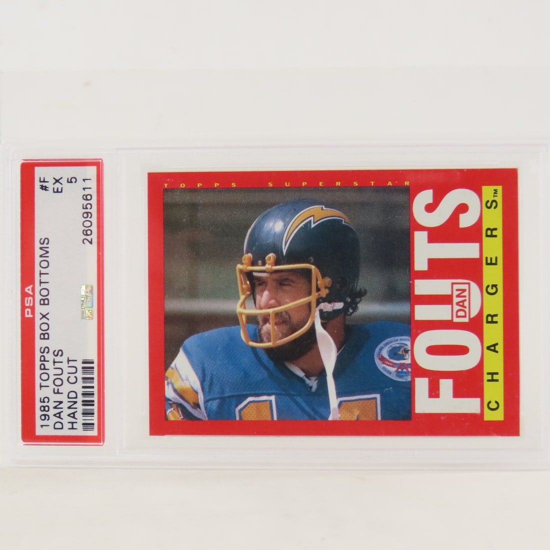 1985 Topps Box Bottoms Dan Fouts #F PSA 5 EX - 2