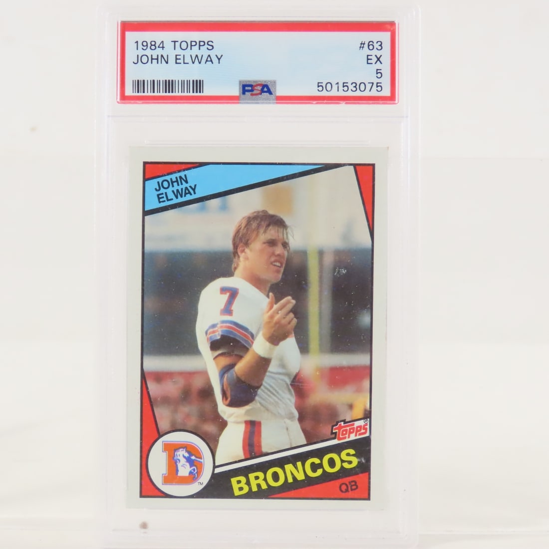 2 1984 Topps John Elway Rookies #83 PSA 6 & 5 - 2