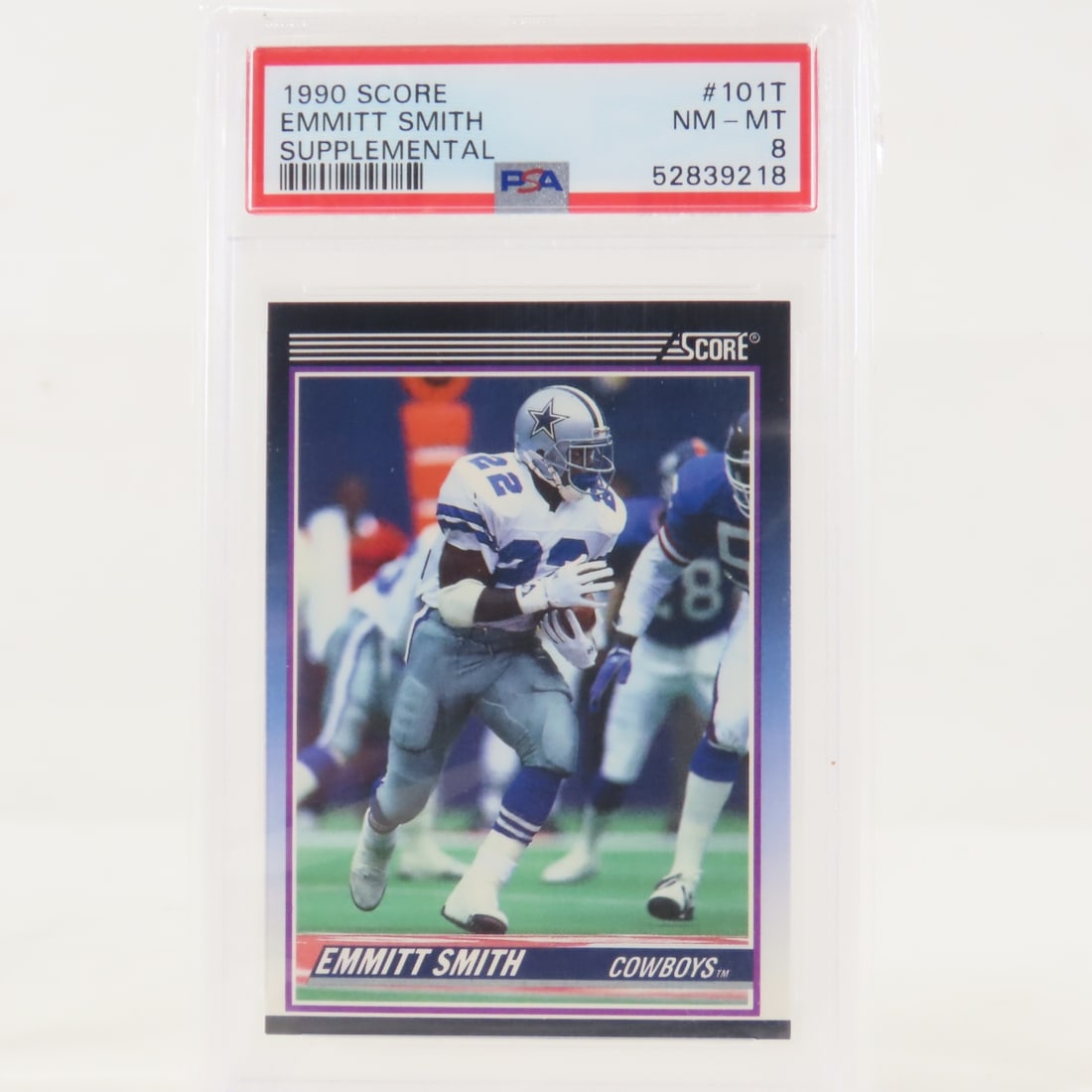 3 1990 Score Emmitt Smith Supplemental #101T PSA 8 - 6