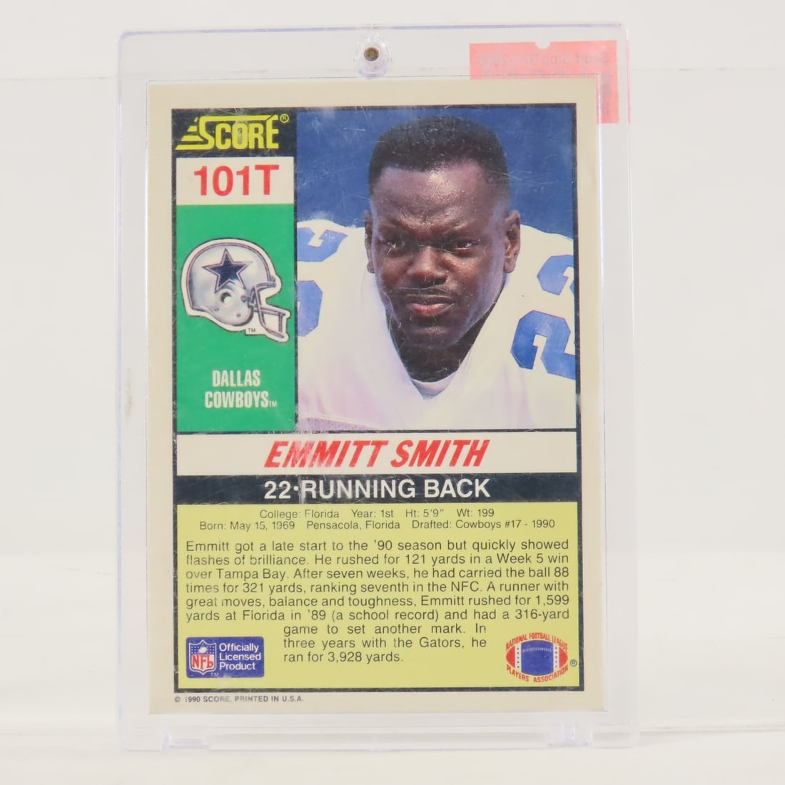 3 1990 Emmitt Smith Rookie Cards 2 Score, 1 Fleer - 3