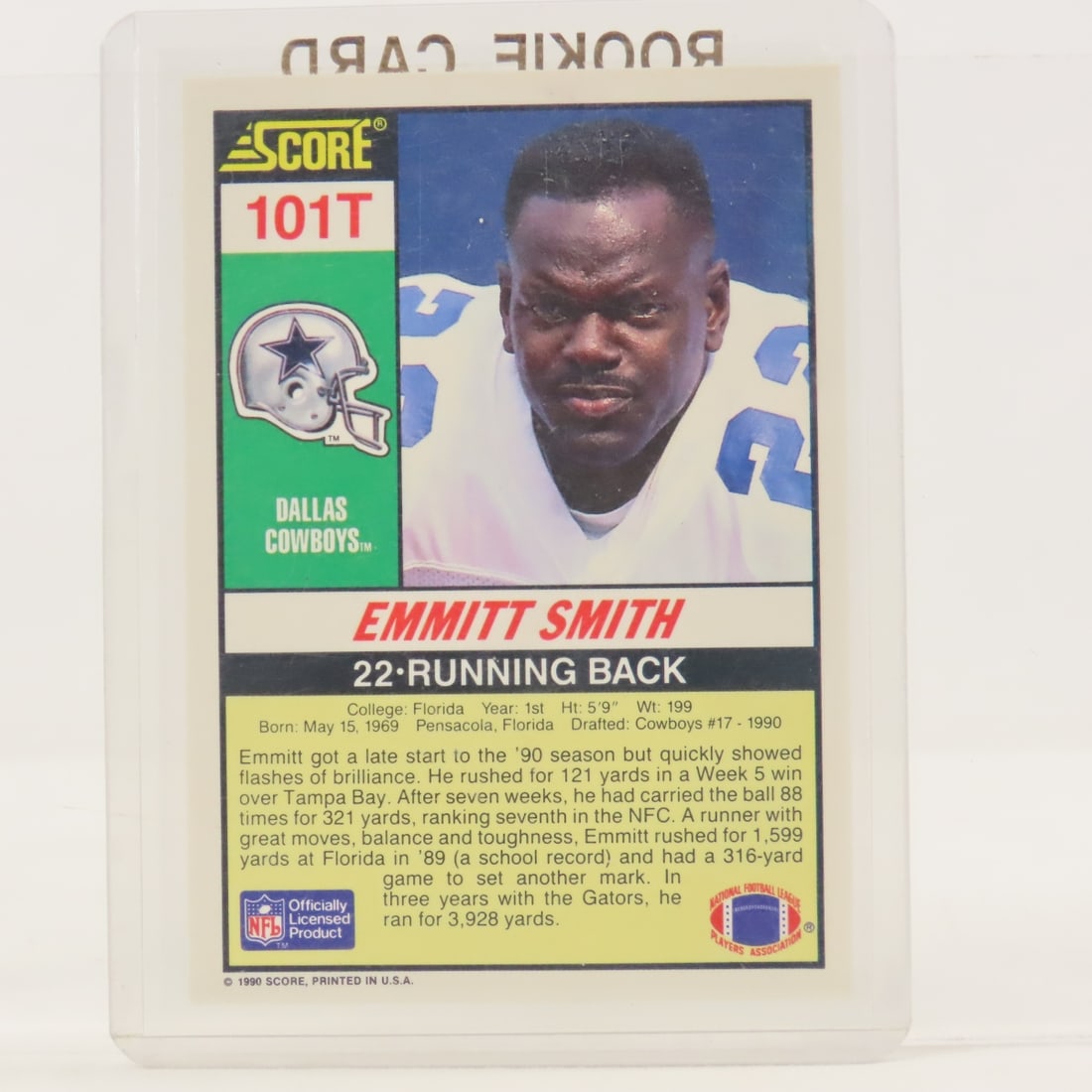 3 1990 Emmitt Smith Rookie Cards 2 Score, 1 Fleer - 5