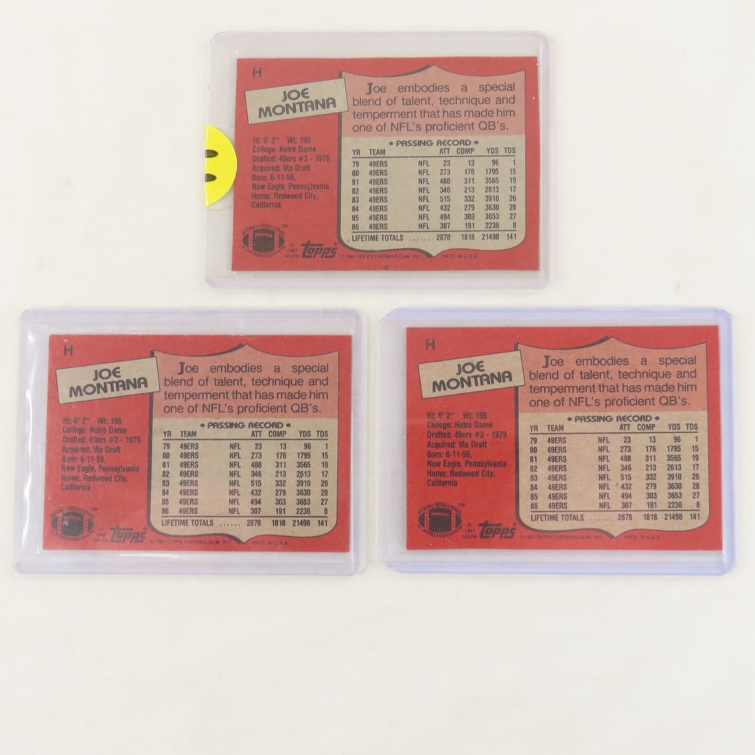 8 Joe Montana & 4 Jerry Rice Cards, 1 PSA 7 NM - 5