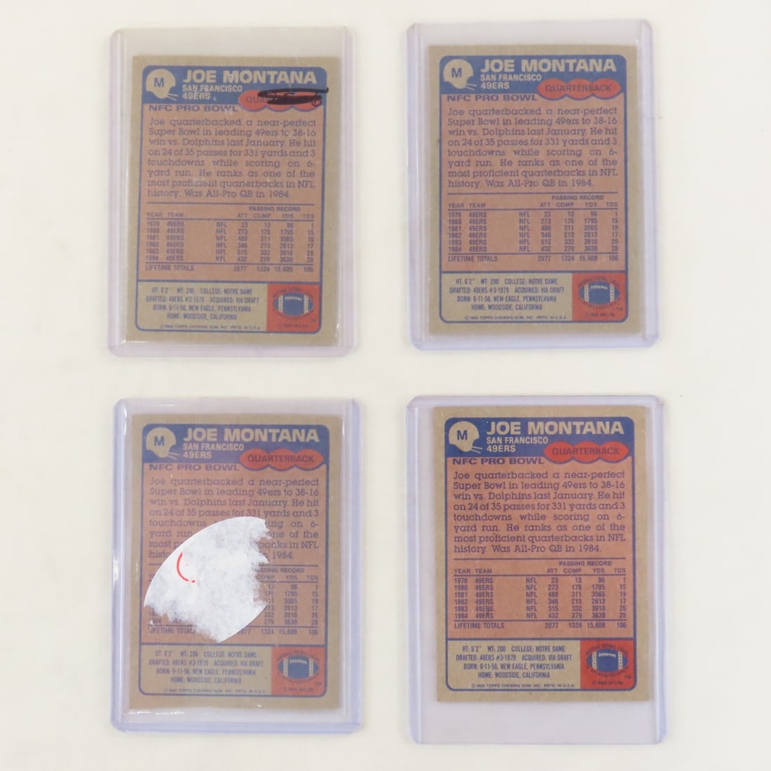 8 Joe Montana & 4 Jerry Rice Cards, 1 PSA 7 NM - 7