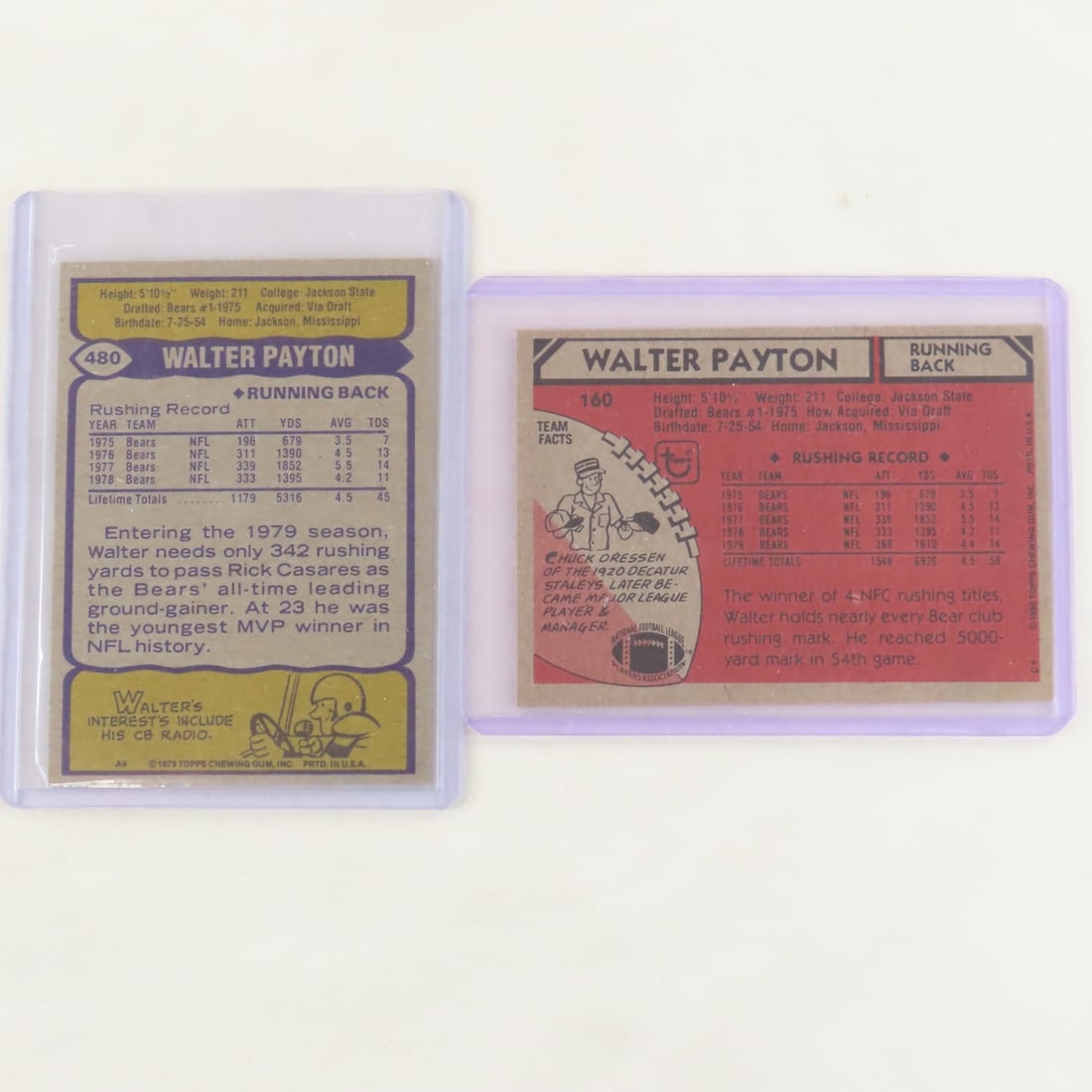13 Walter Payton Football Cards 1979-1987 - 3
