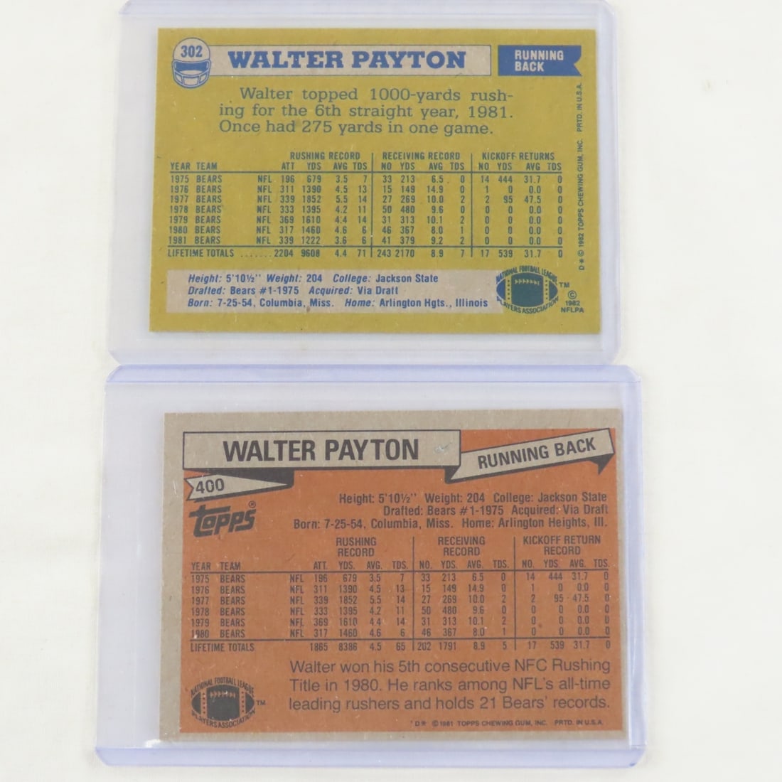 13 Walter Payton Football Cards 1979-1987 - 5