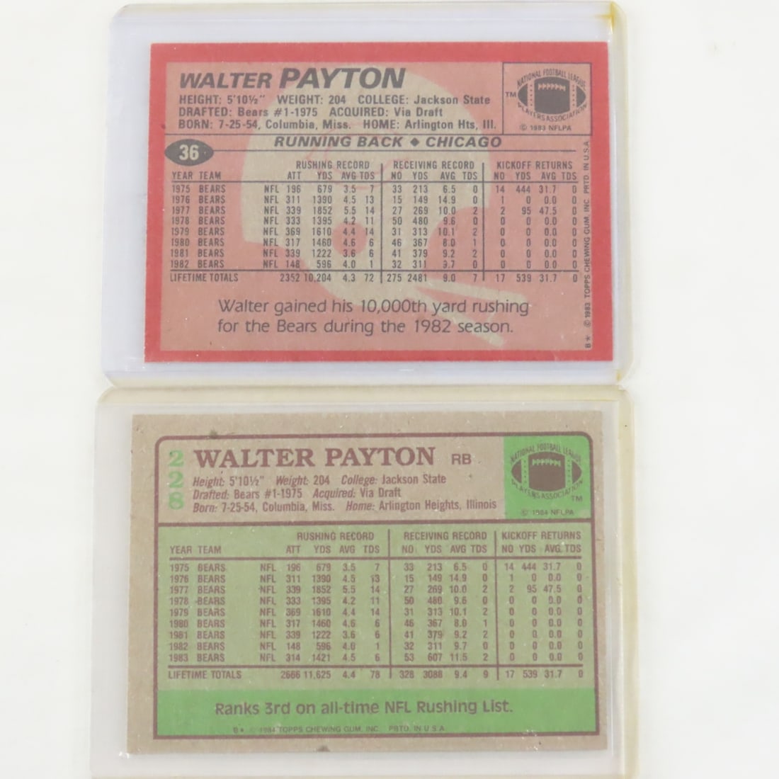 13 Walter Payton Football Cards 1979-1987 - 7