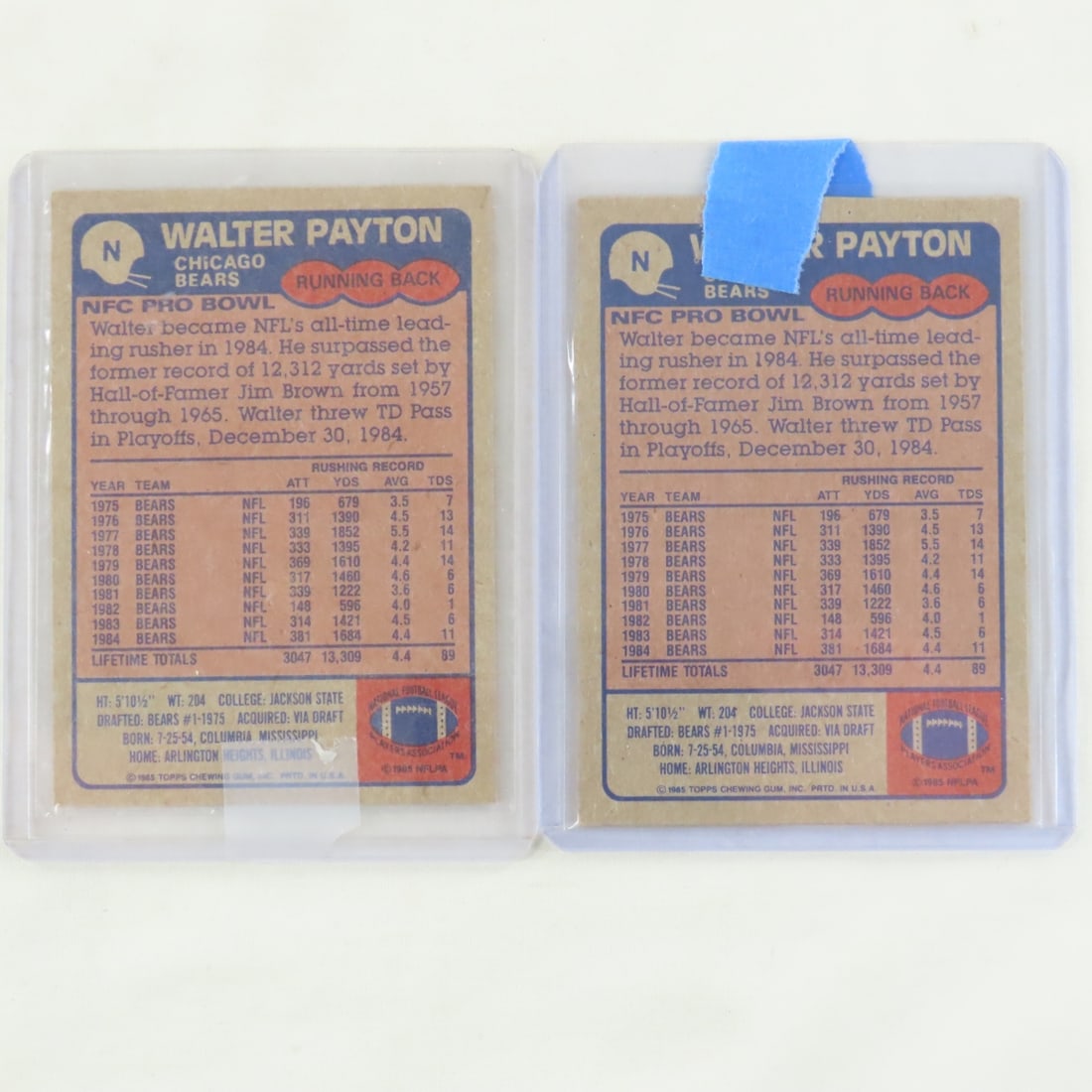 13 Walter Payton Football Cards 1979-1987 - 9