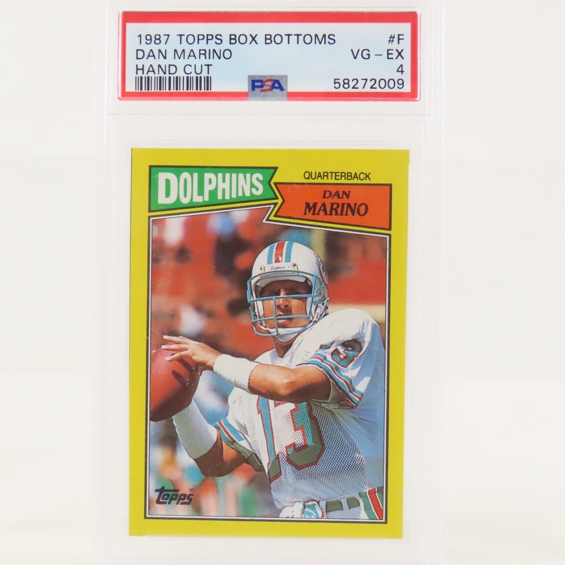 7 Dan Marino Football Cards 1985 & 87 Graded 4 - 4