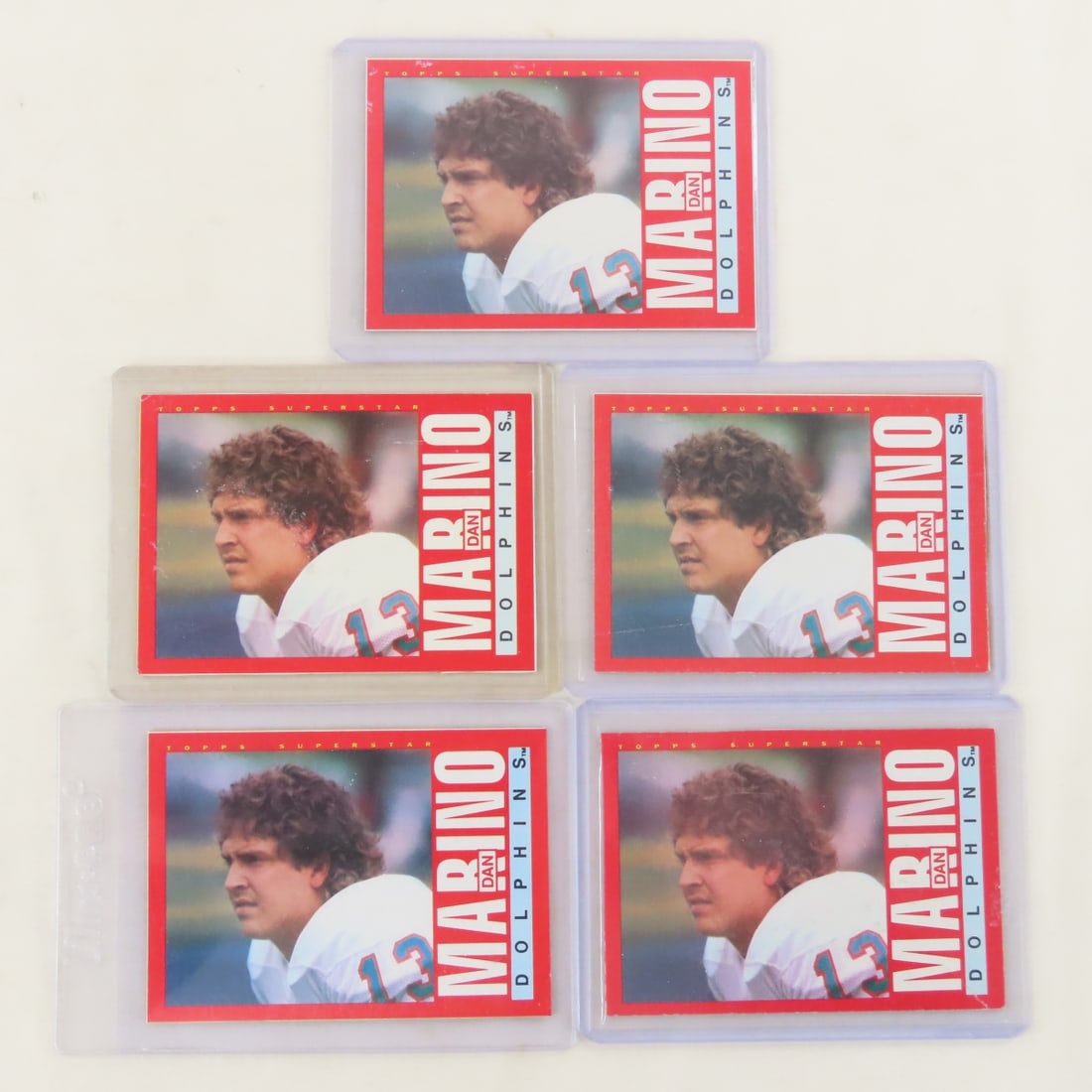 7 Dan Marino Football Cards 1985 & 87 Graded 4 - 6