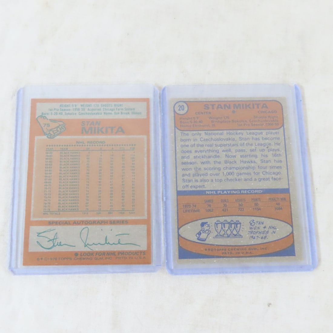 10 Stan Mikita Hockey Cards 1970s and newer - 7