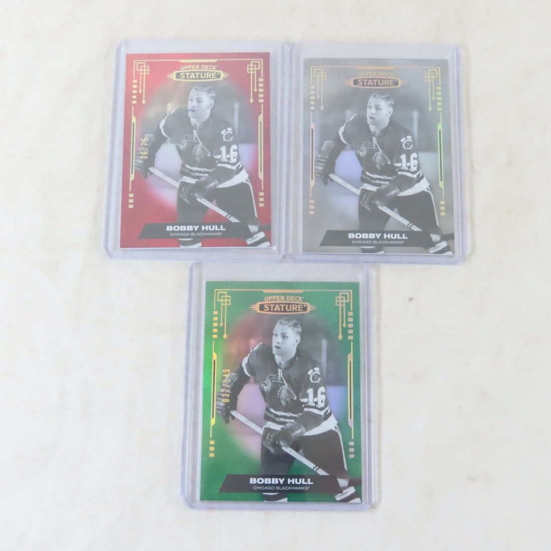 6 Bobby Hull Hockey Cards, 1966 Topps PSA 4 & 2 - 6