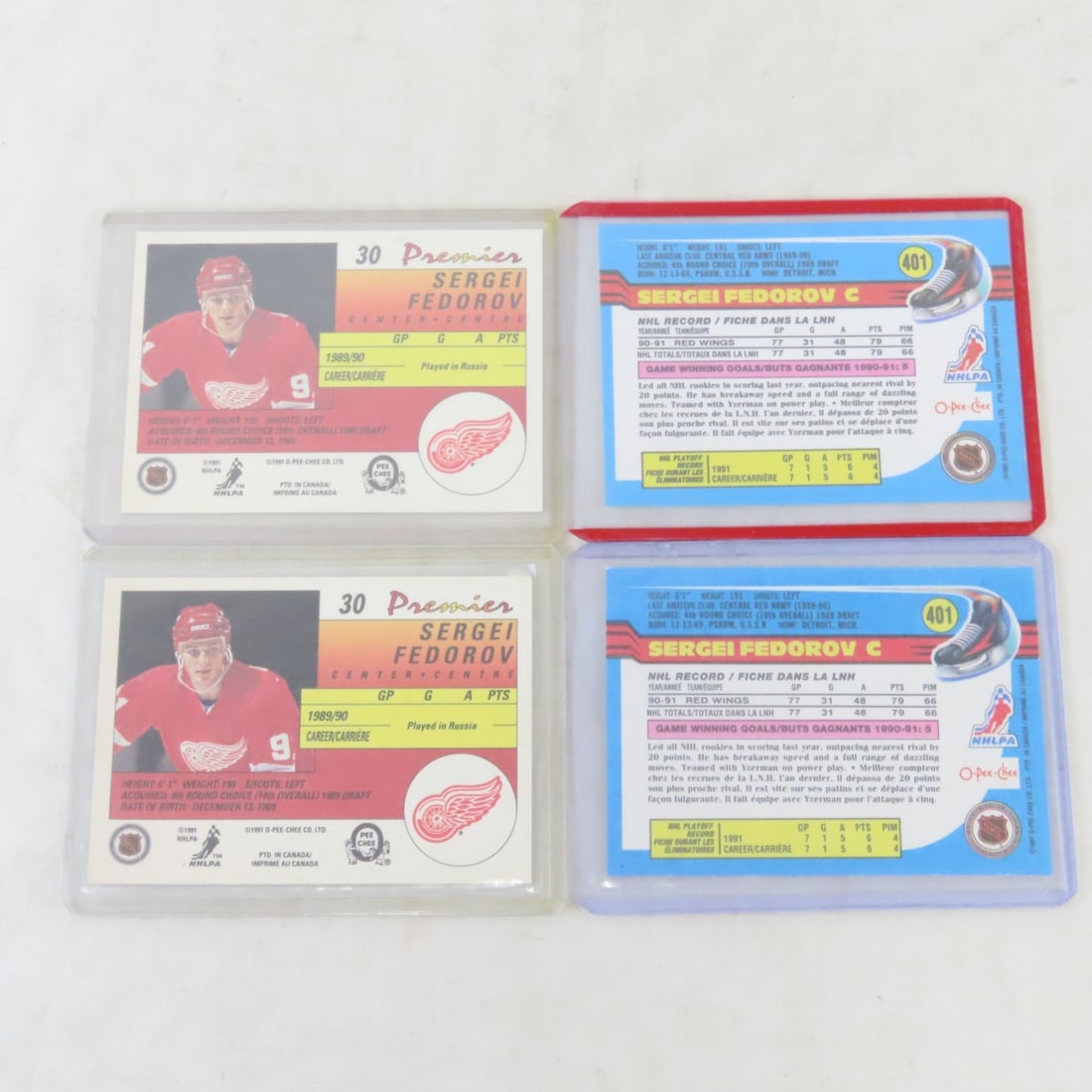 14 Sergei Federov Hockey Cards with Rookie Cards - 7