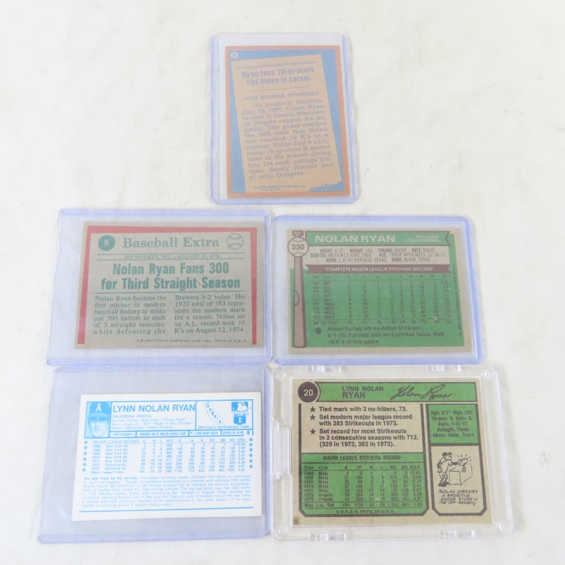 16 1970s Nolan Ryan Baseball Cards - 5