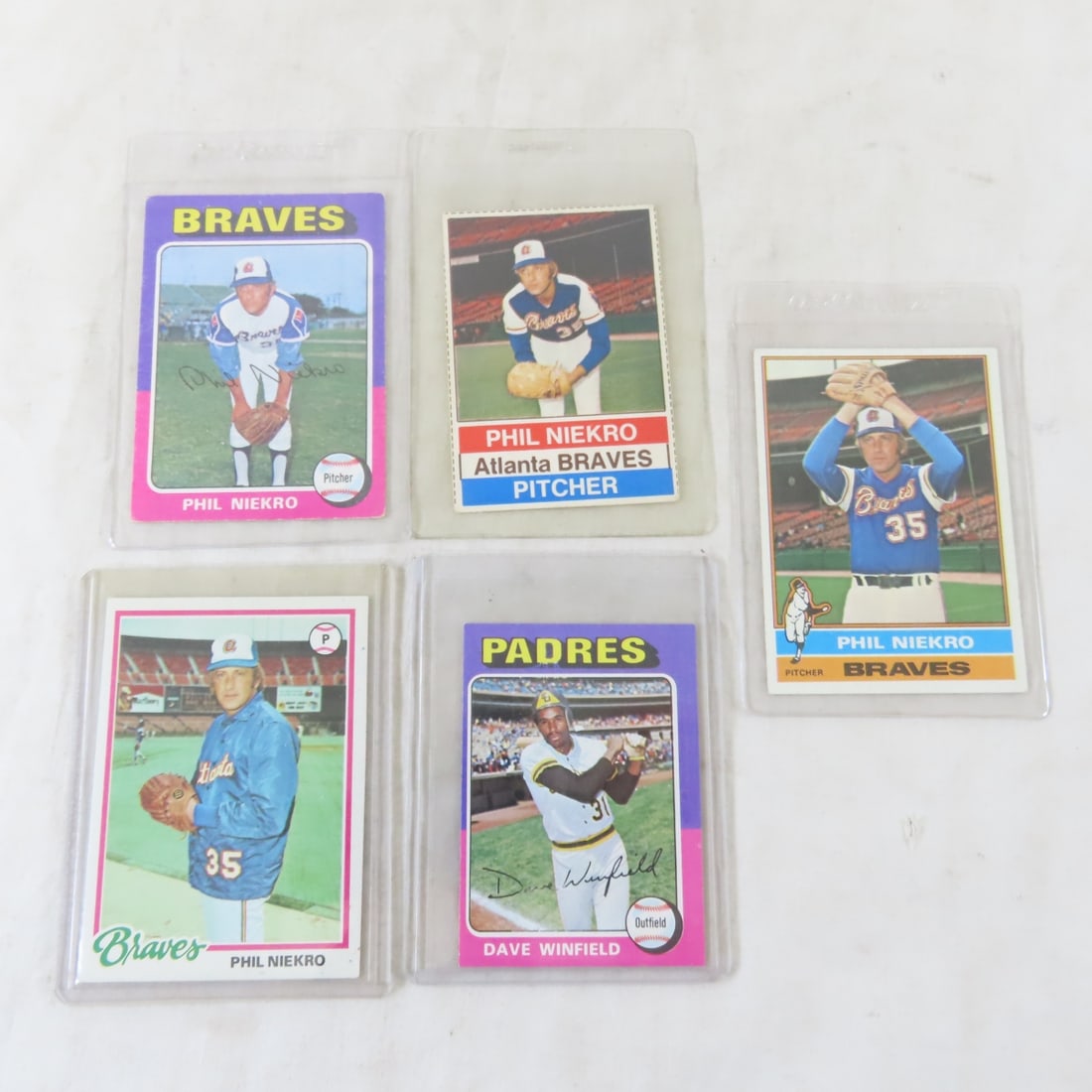 7 Vintage Star Baseball Cards 1954 Ed Mathews - 2