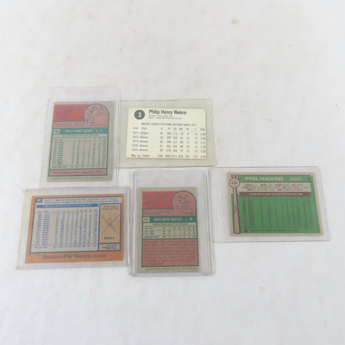 7 Vintage Star Baseball Cards 1954 Ed Mathews - 3