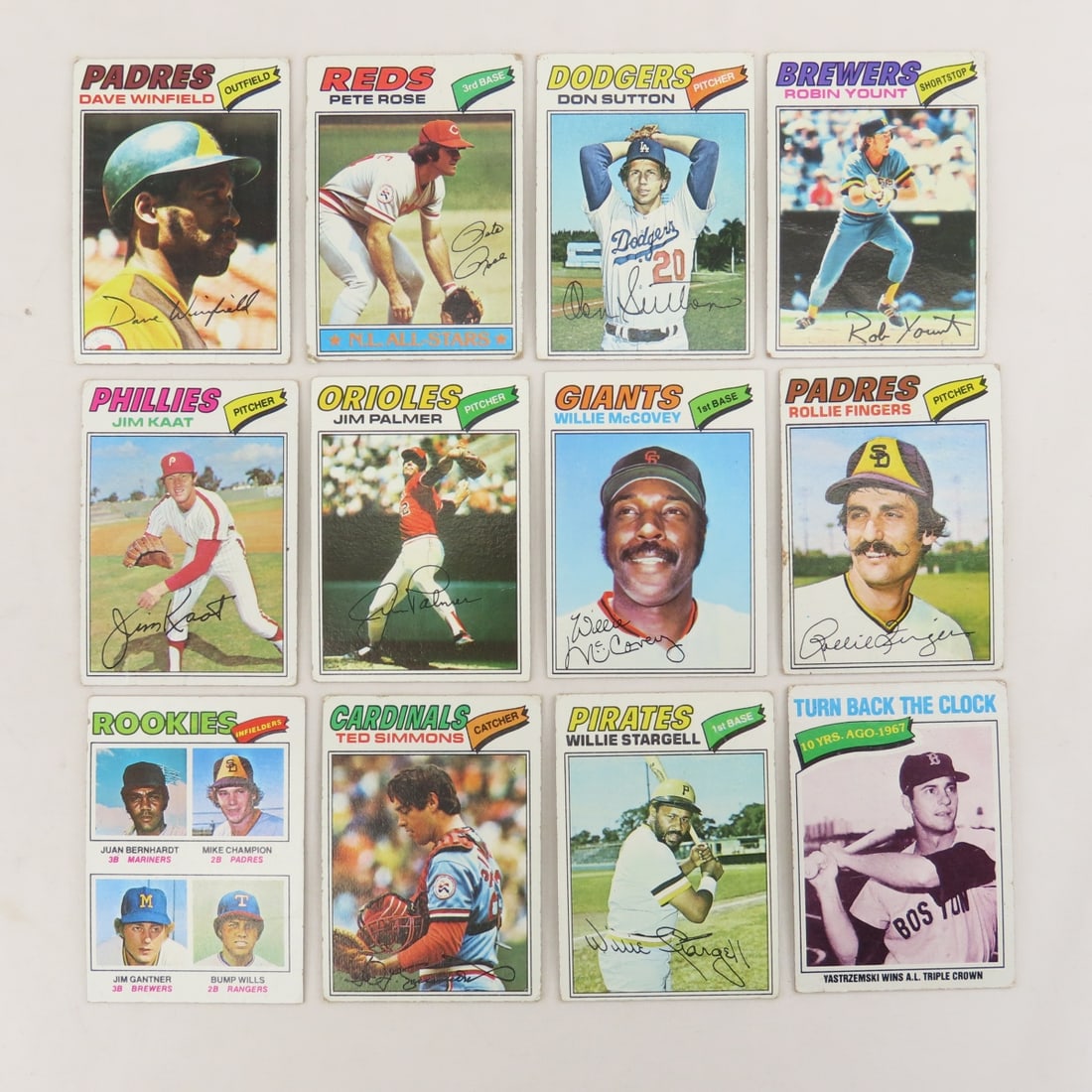 75+ 1977 Topps Baseball Cards- Kaat, Yount - 2