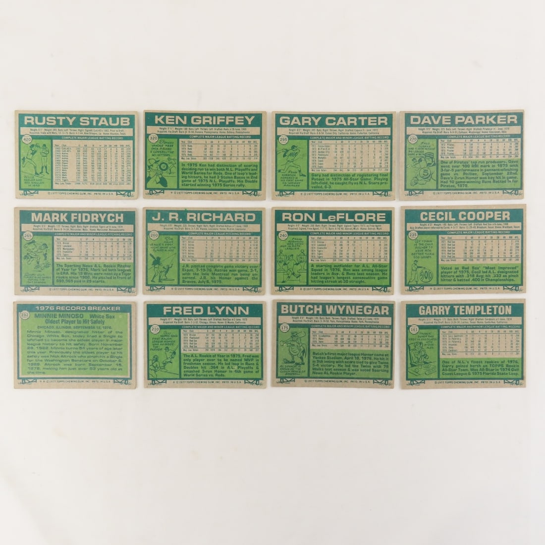 75+ 1977 Topps Baseball Cards- Kaat, Yount - 5