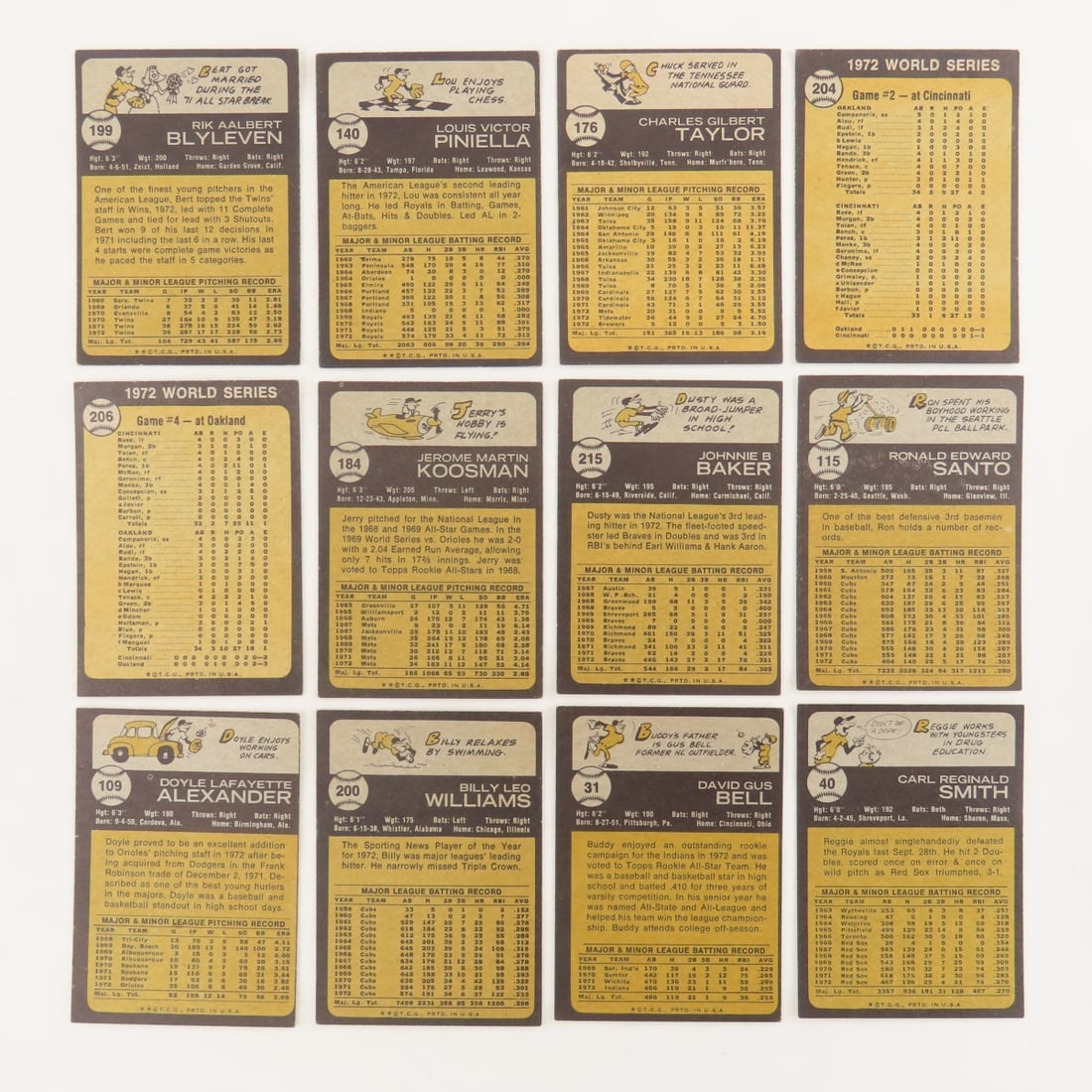 80+ 1973 Topps Baseball Cards- Blyleven, Matthews - 3