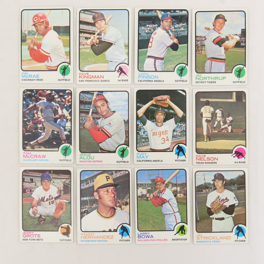 80+ 1973 Topps Baseball Cards- Blyleven, Matthews - 4