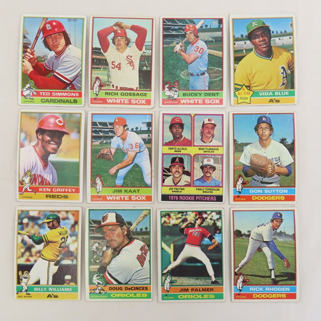 90+ 1976Topps Baseball Cards- Carlton, Smalley - 6