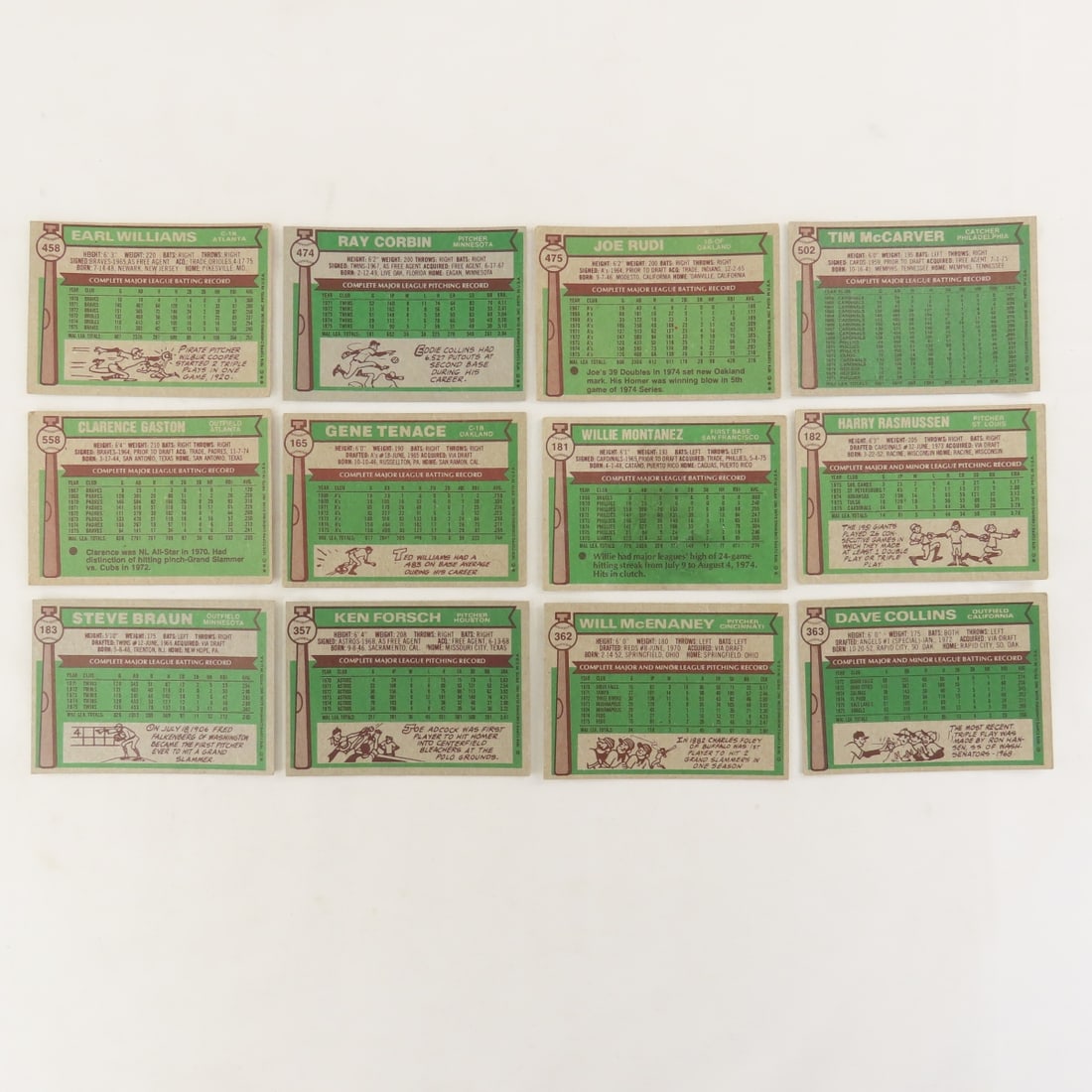 90+ 1976Topps Baseball Cards- Carlton, Smalley - 9