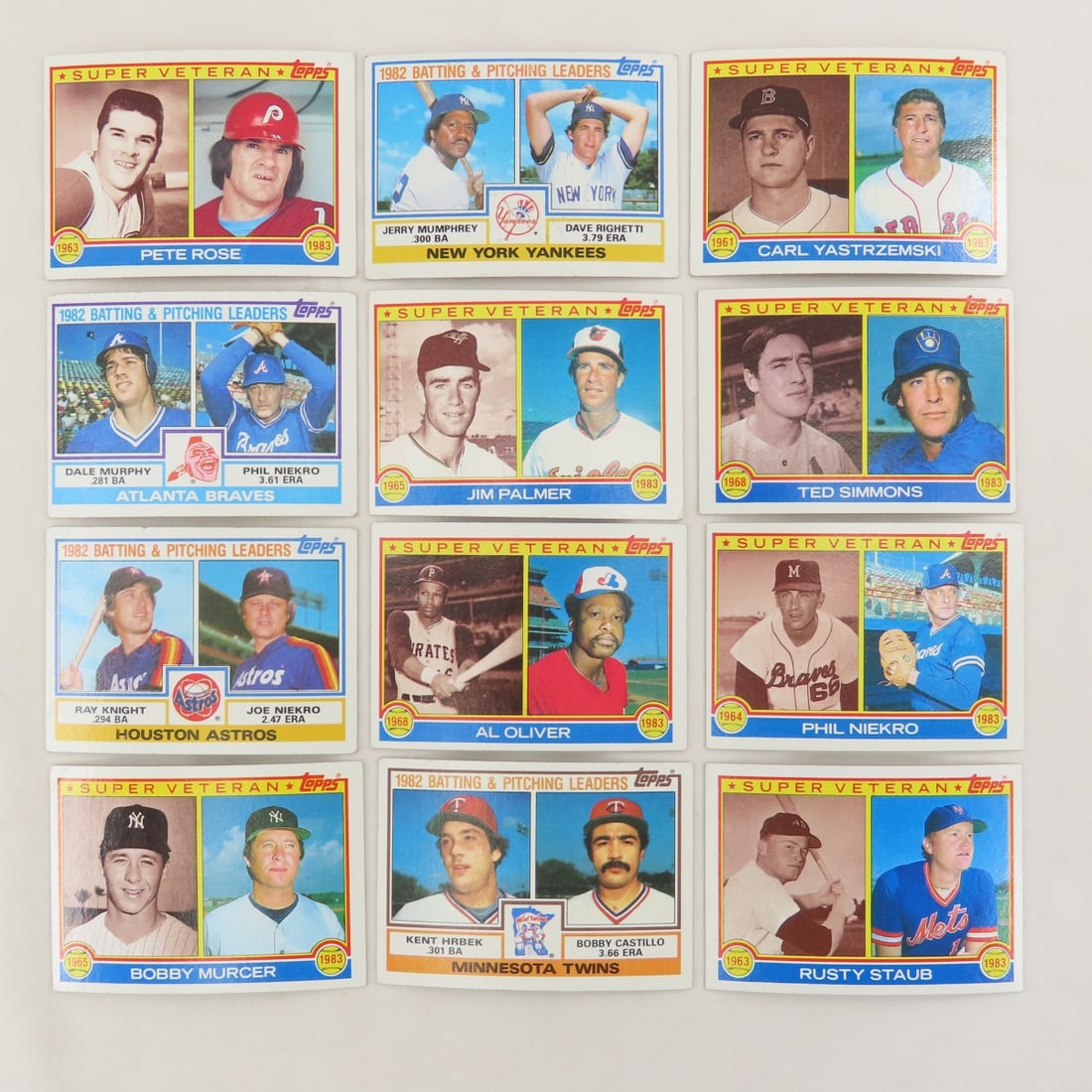 90+ 1983 Topps Baseball Cards- Garvey, Nettes - 16