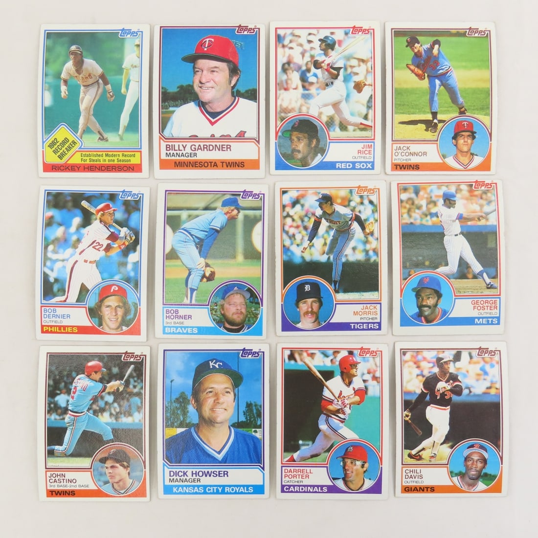 90+ 1983 Topps Baseball Cards- Garvey, Nettes - 4