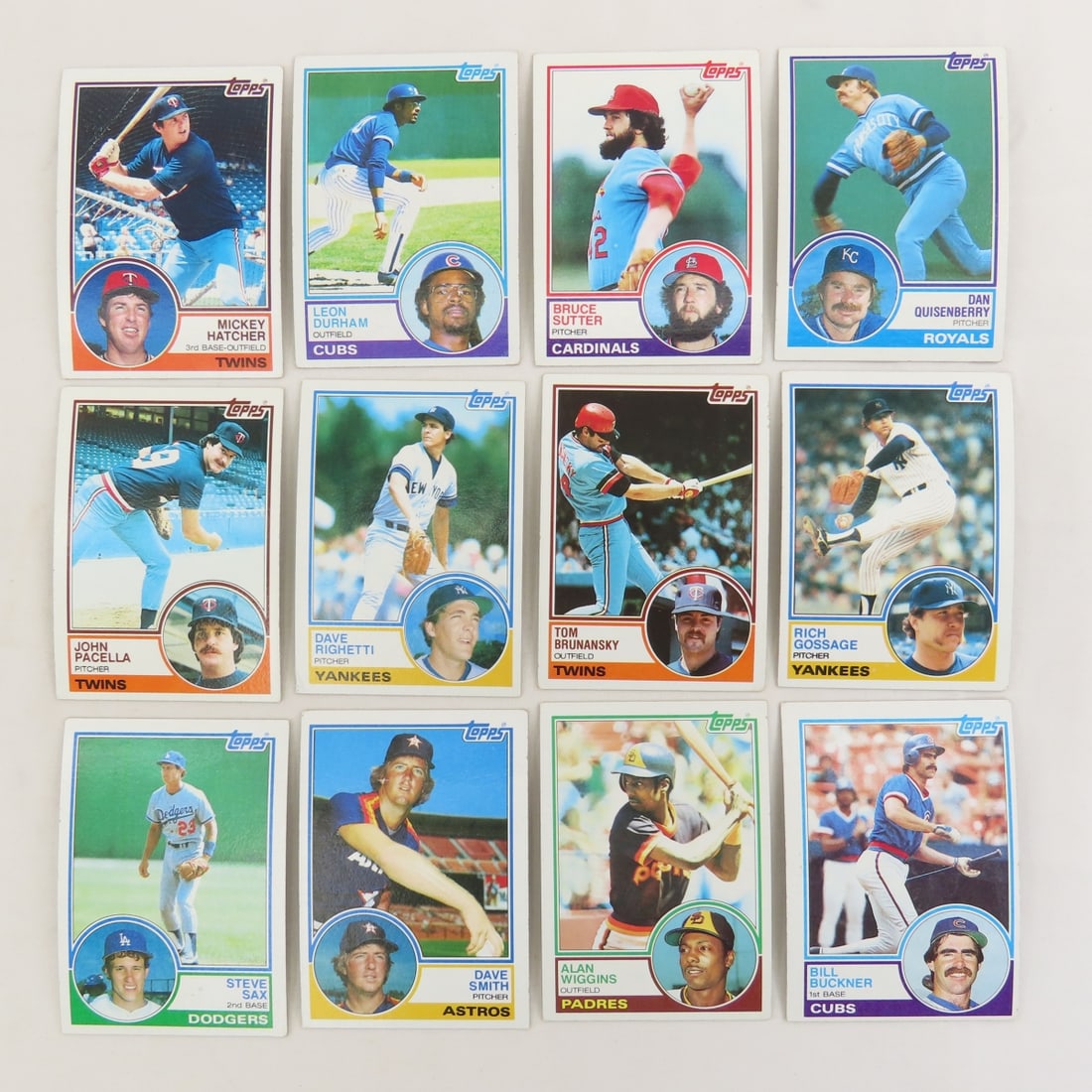 90+ 1983 Topps Baseball Cards- Garvey, Nettes - 6