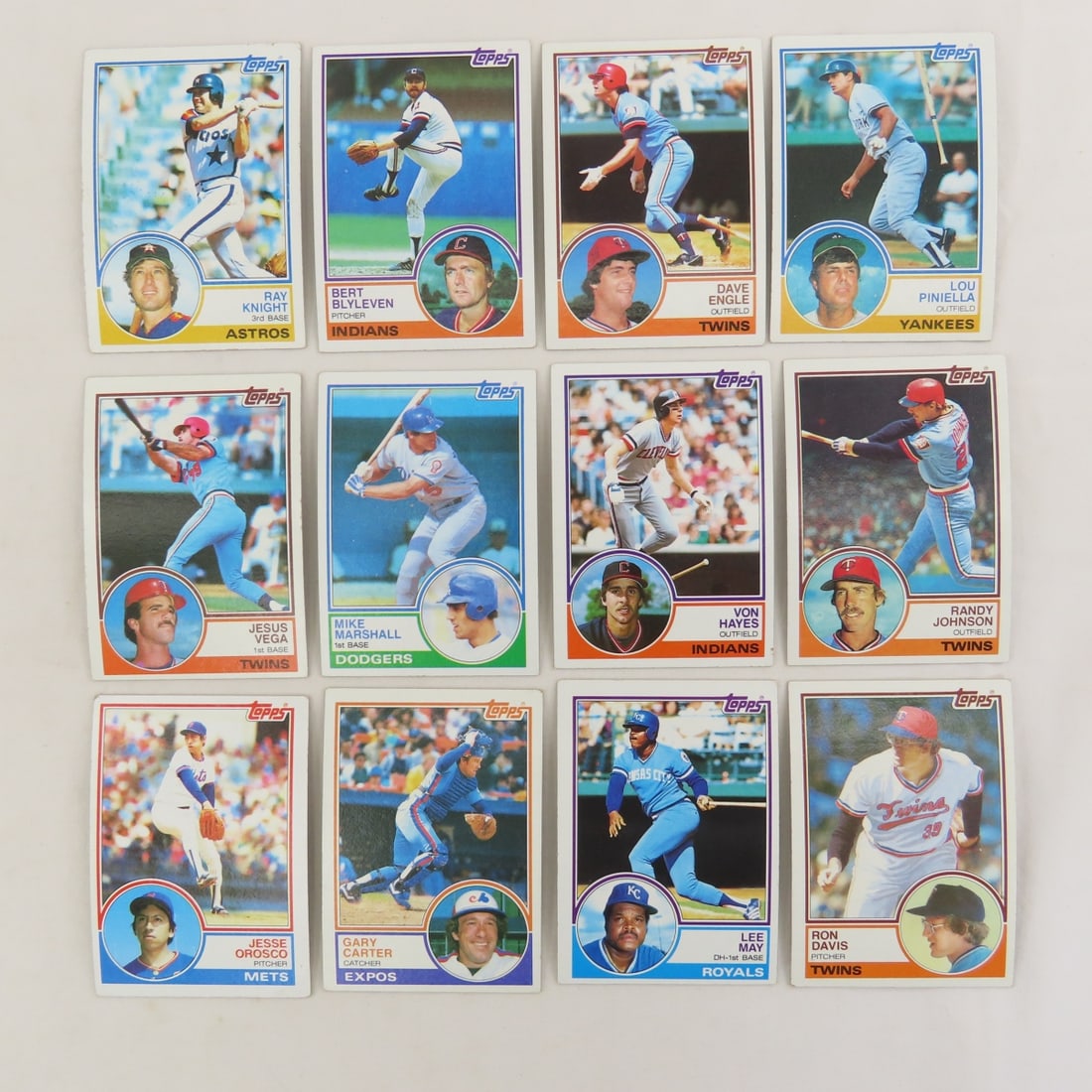 90+ 1983 Topps Baseball Cards- Garvey, Nettes - 8