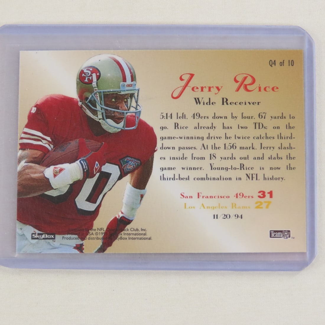 10 Sharp NFL Rookie & HOFer's Topps Cards - 9