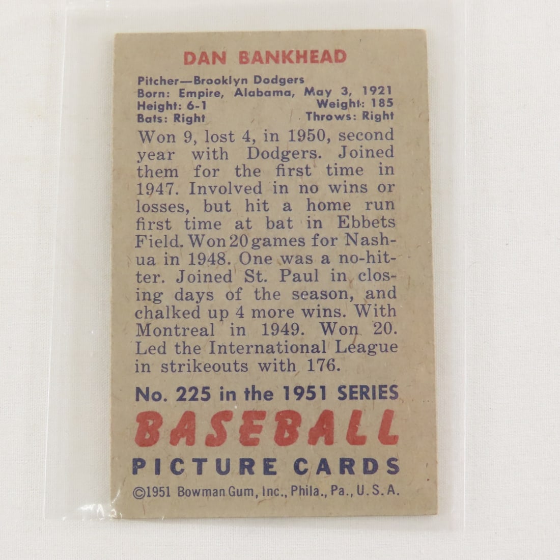 10 Sharp 1951 Crease Free Bowman Baseball Cards - 3