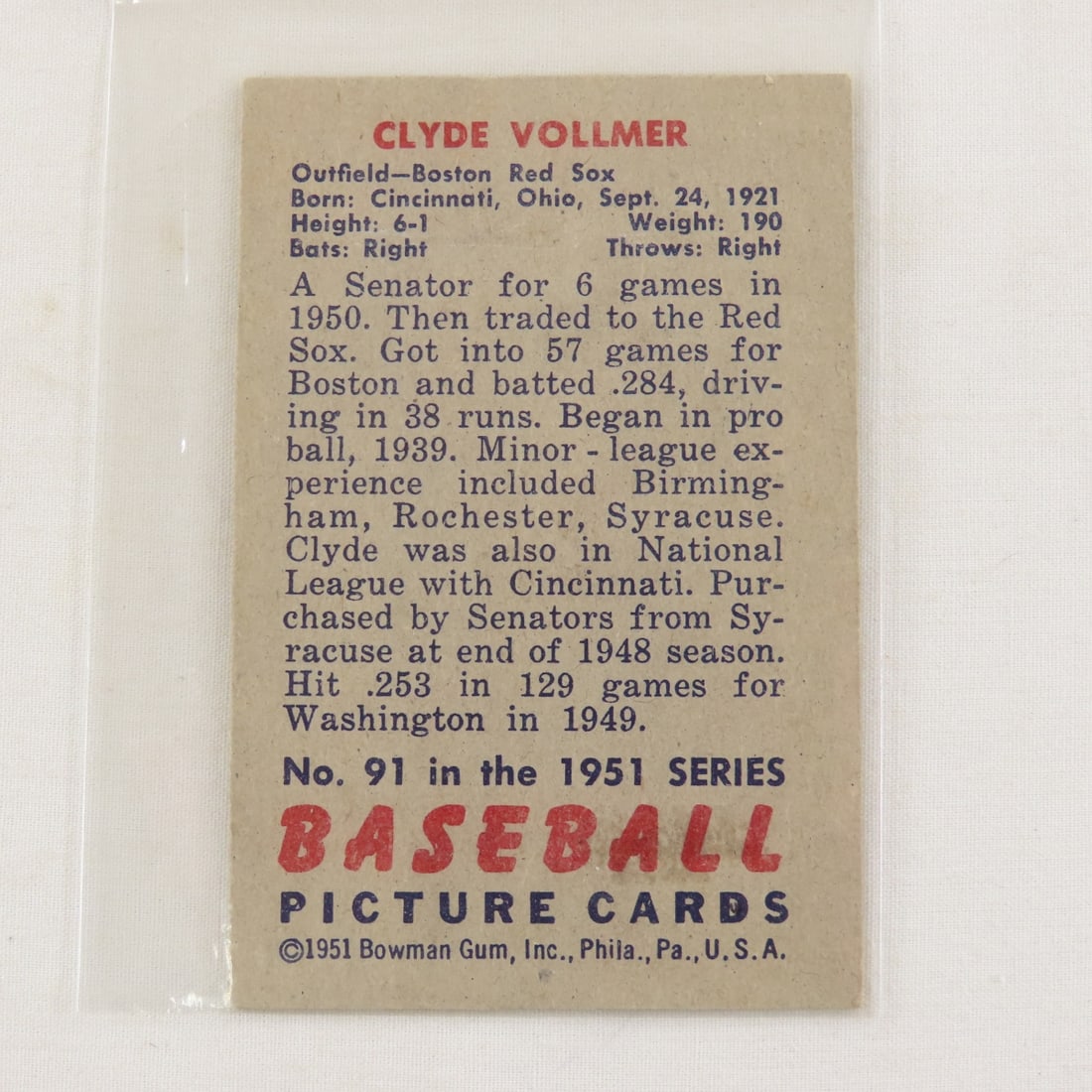 10 Sharp 1951 Crease Free Bowman Baseball Cards - 9