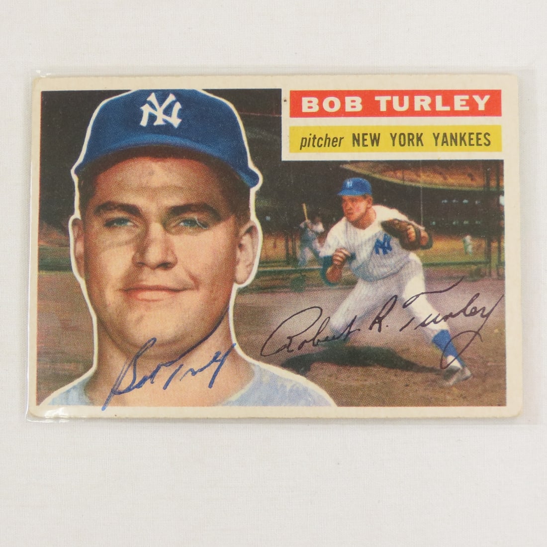 3 Autographed 1950's Topps Baseball Cards - 2