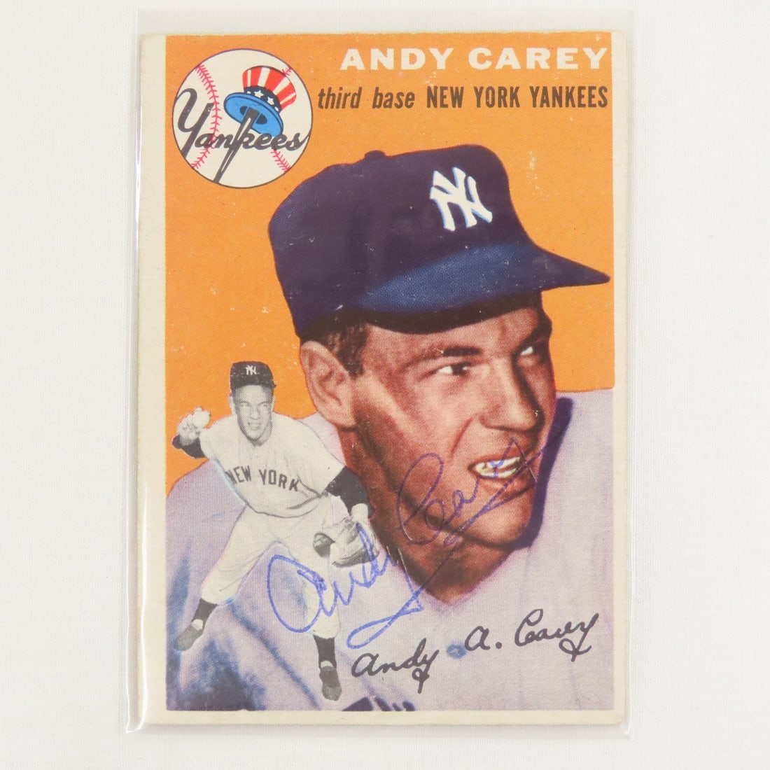 3 Autographed 1950's Topps Baseball Cards - 4