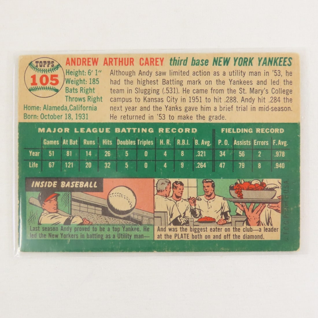 3 Autographed 1950's Topps Baseball Cards - 5