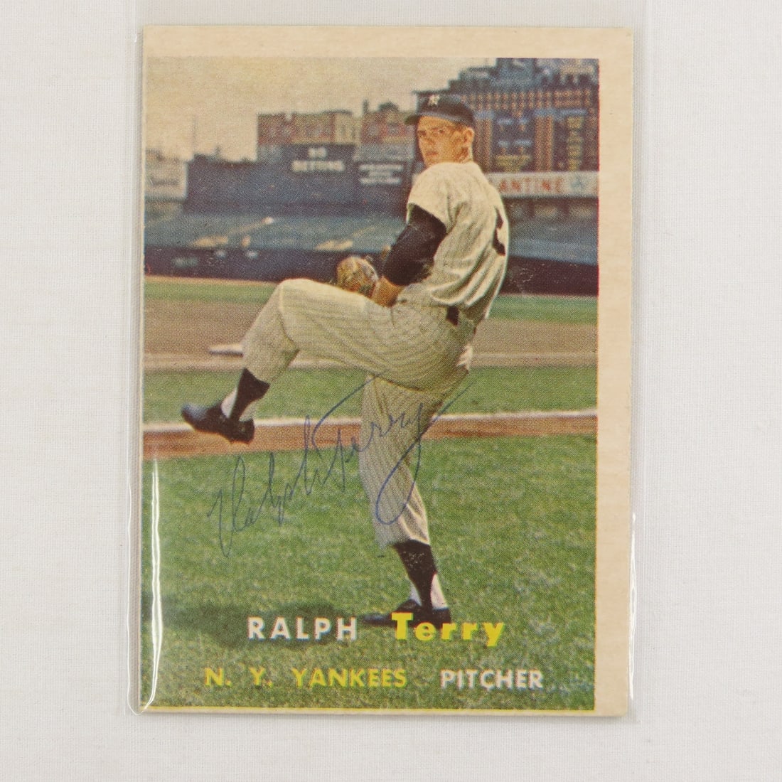 3 Autographed 1950's Topps Baseball Cards - 6