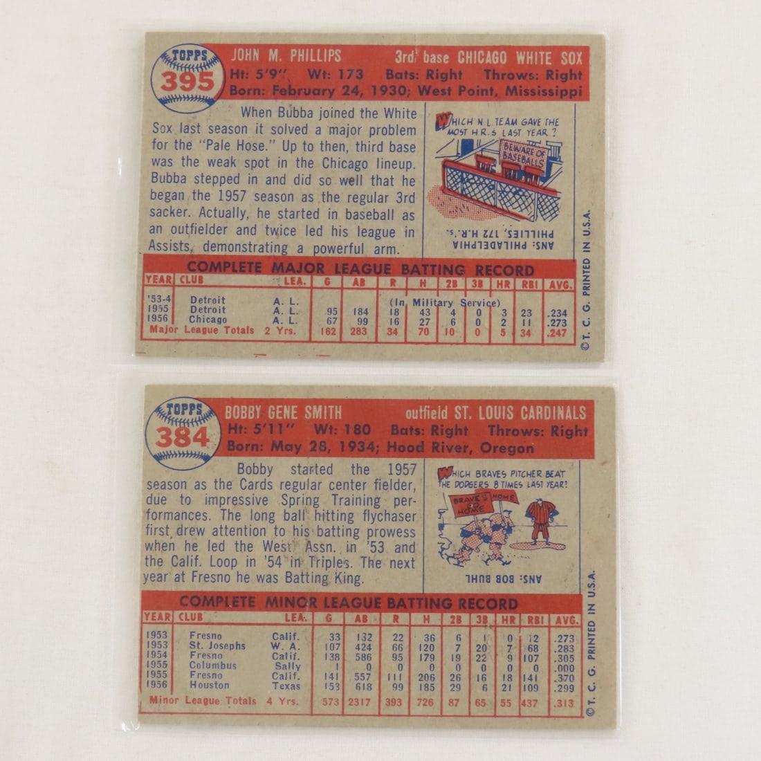 25 Sharp 1957 Topps Baseball Cards - Crease Free - 3