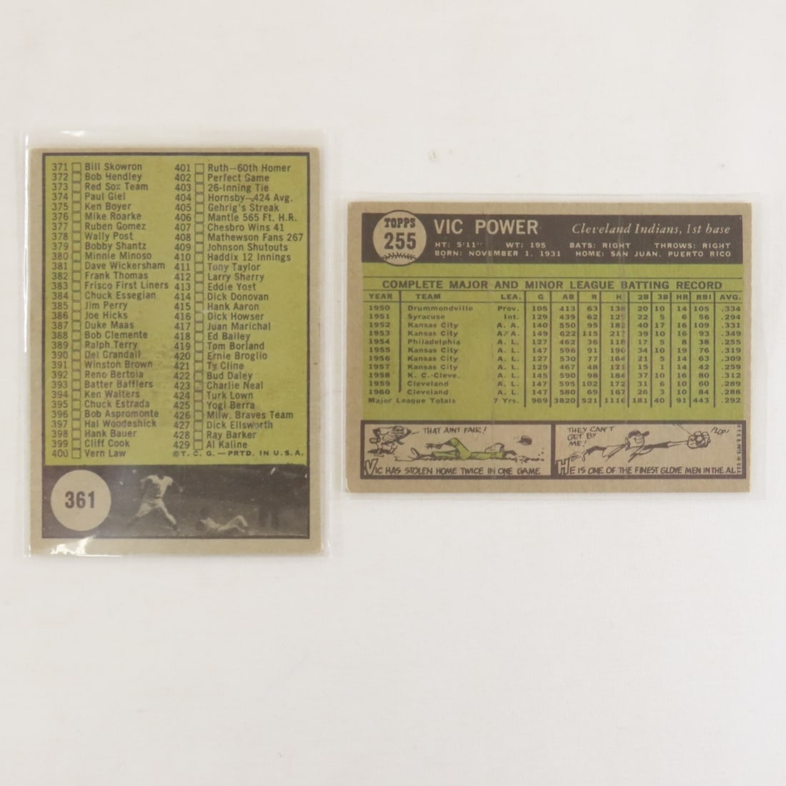 23 Sharp 1961 Topps Baseball Cards - 7