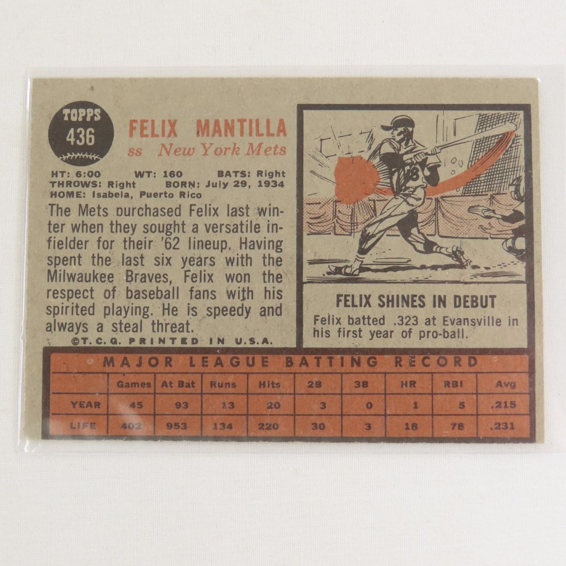 5 Autographed 1962 Topps Baseball Cards - 3