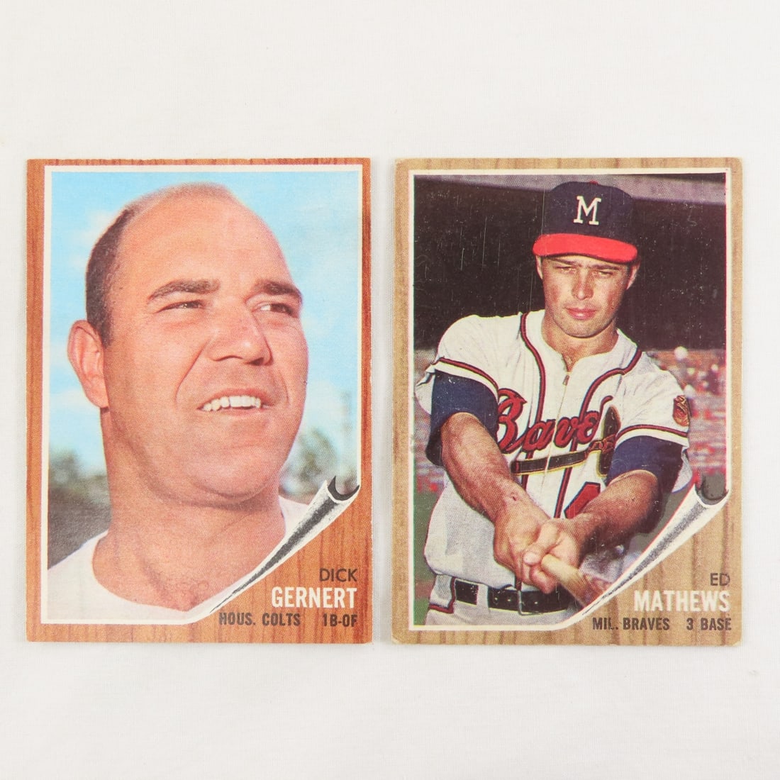 16 1962 Topps Baseball Cards- Matthews - 2
