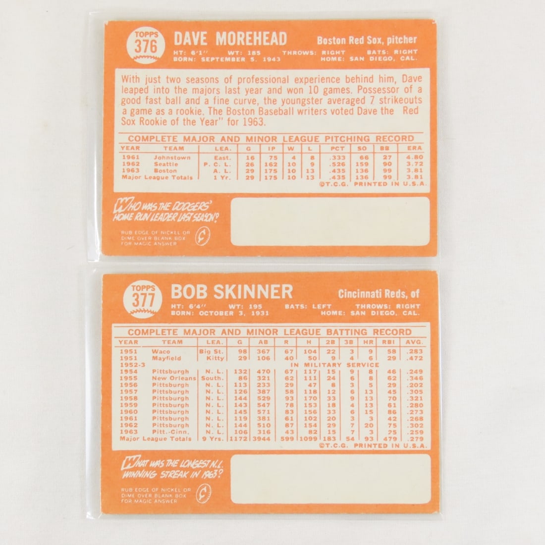 18 Sharp 1964 Topps Baseball Cards High Numbers - 17