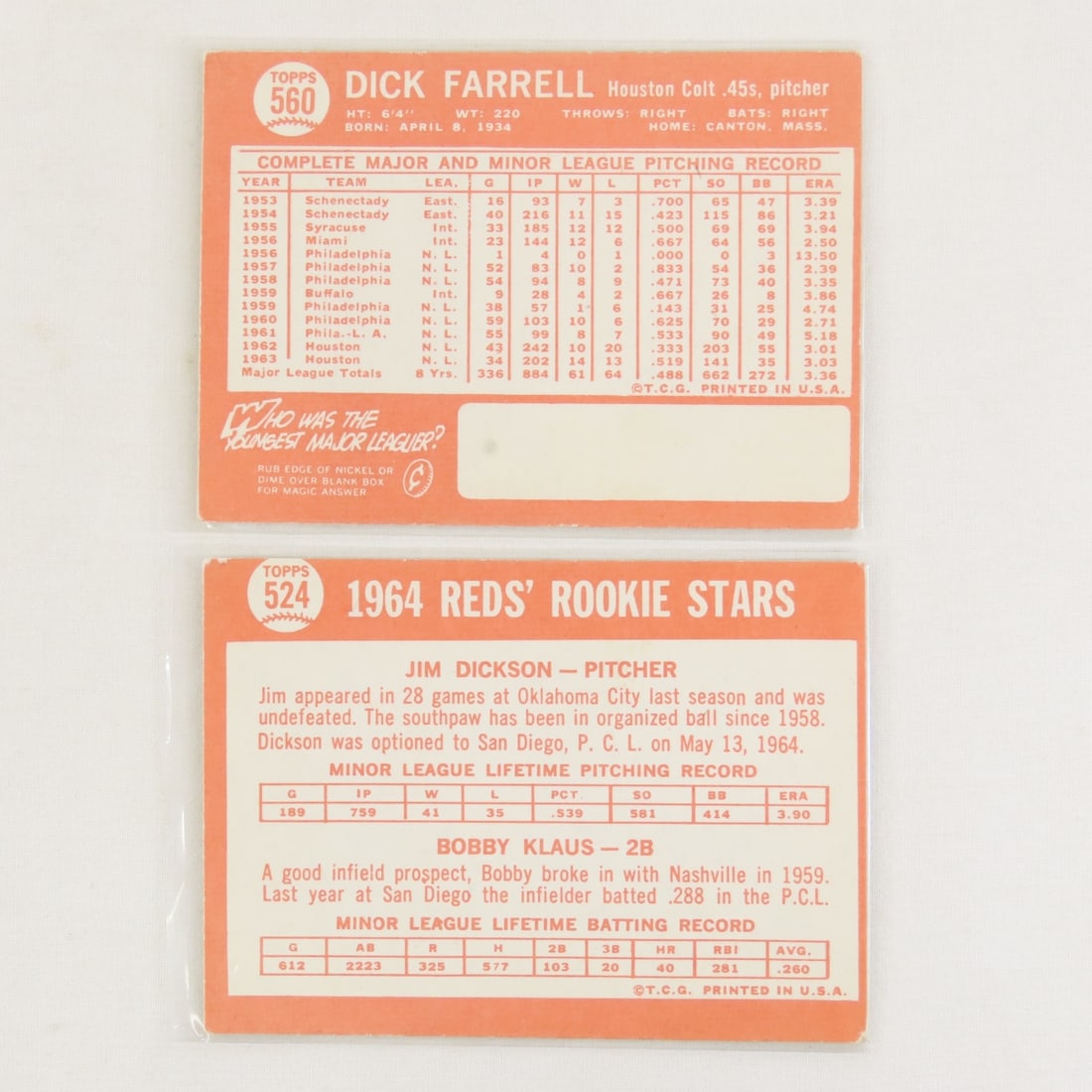18 Sharp 1964 Topps Baseball Cards High Numbers - 5