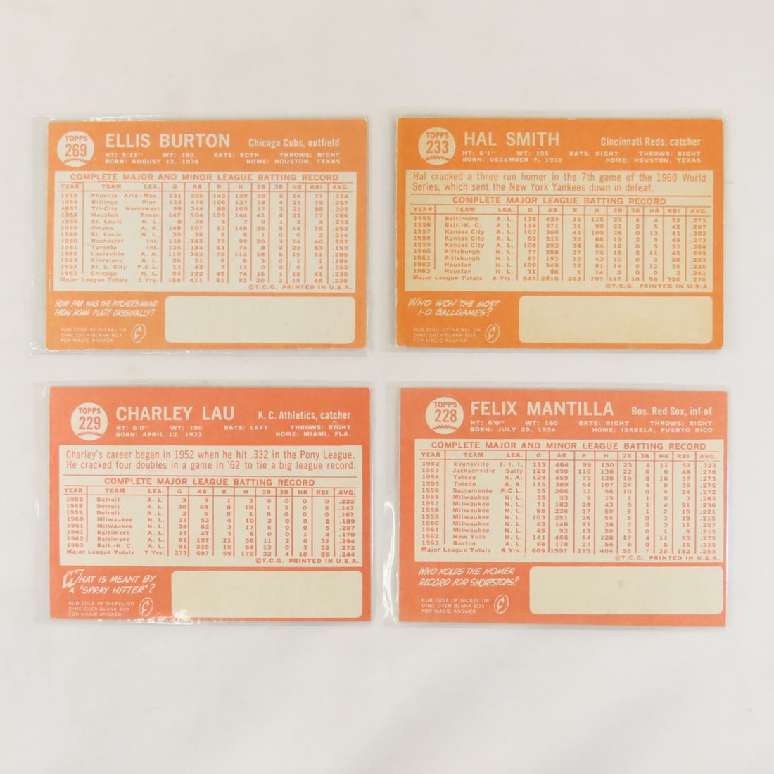 40 Sharo 1964 Topps Baseball Cards Crease Free - 11